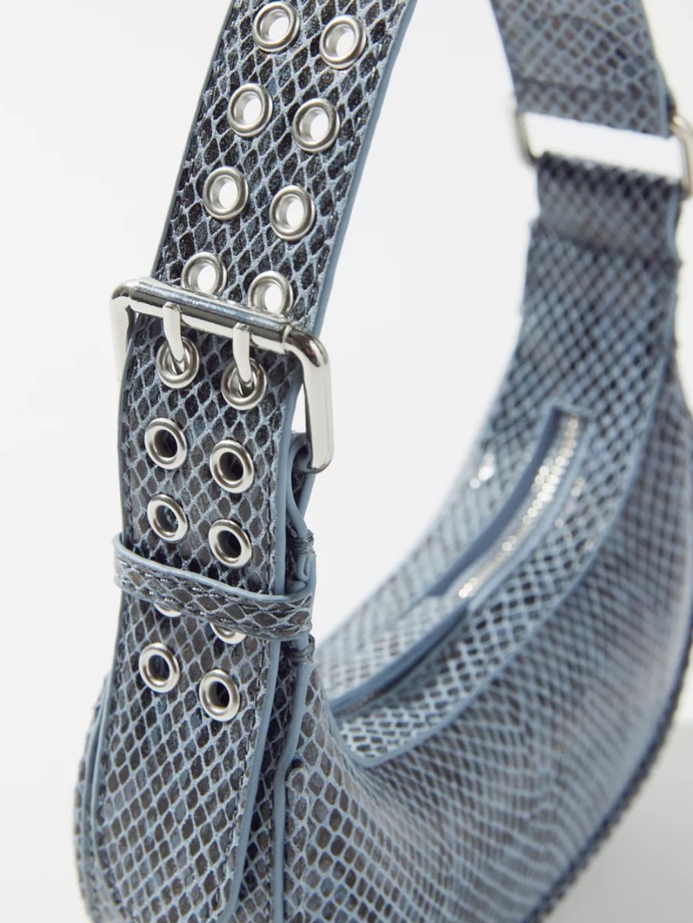 Urban Outfitters UO Lucy Mini Classic Crescent Bag. Snakeskin - Picture 3 of 8